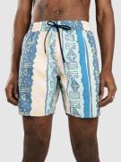 Volcom Lido Print Trunk 17 Boardshorts blå