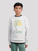 New Balance Running Club Cartoon Graphic Ft Crew Kids Sweater grå