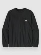 Patagonia Shop Sticker Pocket Responsibili Langærmet t-shirt sort