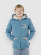 Rip Curl Haze & Tube Lined Z/T Kids Hættetrøje med lynlås blå