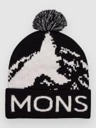 Mons Royale Mtn Pixel Merino Pom Pom Beanie sort