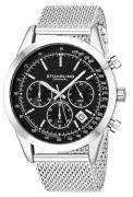 Stührling Original Herreur 3975.1 Sort/Stål Ø44 mm