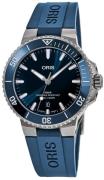 Oris Herreur 01 733 7789 4135-07 4 23 35FC Aquis Blå/Gummi Ø43.5 mm