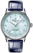 Breitling Dameur A77320171C1P1 Navitimer 32 Blå/Læder Ø32 mm