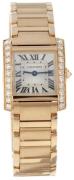 Cartier Dameur WJTA0039 Tank Francaise Sølvfarvet/18 karat guld