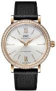 IWC Dameur IW658603 Portofino Sølvfarvet/Læder Ø37 mm