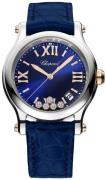 Chopard Dameur 278582-6012 Happy Sport Blå/Læder Ø36 mm