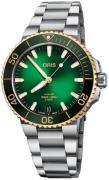 Oris Herreur 01 400 7769 6357-07 8 22 09PEB Aquis Grøn/Stål Ø41.5