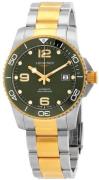 Longines Herreur L3.781.3.06.7 Hydroconquest Grøn/Gul guldtonet