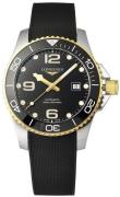 Longines Herreur L3.782.3.56.9 HydroConquest Sort/Gummi Ø43 mm