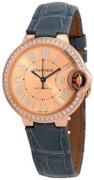 Cartier Dameur WJBB0076 Ballon Bleu De Rosa guldfarvet/Læder Ø33 mm
