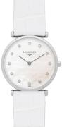 Longines Dameur L4.512.4.87.0 La Grande Classique De Hvid/Læder Ø29