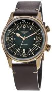 Longines Herreur L3.774.1.50.2 Legend Diver Grøn/Læder Ø42 mm