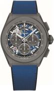 Zenith Herreur 97.9001.9004-81.R946 Defy El Primero Grå/Gummi Ø44 mm