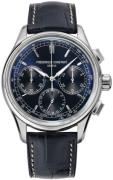 Frederique Constant Herreur FC-760N4H6 Flyback Blå/Læder Ø42 mm