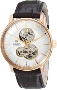Rado Herreur R22895025 Coupole Sølvfarvet/Læder Ø41 mm