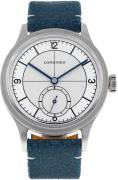 Longines Herreur L2.828.4.73.2 Heritage Sølvfarvet/Læder Ø38.5 mm