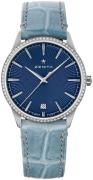 Zenith Dameur 16.3200.670-02.C832 Elite Classic Blå/Gummi Ø36 mm