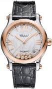 Chopard Dameur 278559-6008 Happy Sport Hvid/Læder Ø36 mm