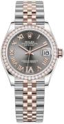 Rolex Dameur 278381RBR-0030 Datejust 31 Grå/18 karat rosa guld Ø31