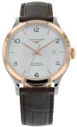 Longines Herreur L2.821.5.76.2 Record Sølvfarvet/Læder Ø40 mm