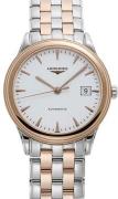 Longines Herreur L4.974.3.92.7 Flagship Hvid/Rosaguldtonet stål