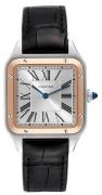 Cartier W2SA0011 Santos Dumont Sølvfarvet/Læder