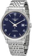 Longines Herreur L2.820.4.96.6 Record Blå/Stål Ø38.5 mm