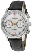 Longines Herreur L2.814.4.76.0 Heritage Sølvfarvet/Læder Ø41 mm