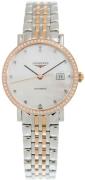 Longines Dameur L4.310.5.88.7 Elegant Hvid/18 karat rosa guld Ø29 mm