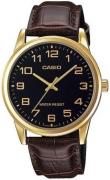 Casio Herreur MTP-V001GL-1BUDF Classic Sort/Læder Ø38 mm