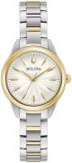 Bulova Dameur 98L277 Sølvfarvet/Gul guldtonet stål Ø28 mm