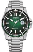Citizen Herreur AW1811-82X Eco Drive Grøn/Stål Ø41.5 mm