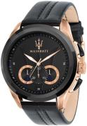 Maserati Herreur R8871612025 Traguardo Sort/Læder Ø45 mm