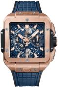 Hublot Herreur 821.OX.5180.RX Square Bang Unico Blå/Gummi Ø42 mm