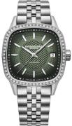 Raymond Weil Dameur 2490-STS-52051 Freelancer Grøn/Stål 34.5x34.5 mm