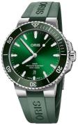 Oris Herreur 01 733 7789 4157-07 4 23 37FC Aquis Grøn/Gummi Ø43.5 mm