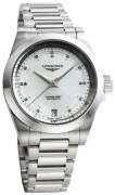 Longines Dameur L3.430.4.87.6 Conquest Hvid/Stål Ø34 mm