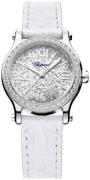 Chopard Dameur 278573-3023 Happy Sport Sølvfarvet/Læder Ø30 mm