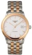 Longines Herreur L4.984.3.92.7 Flagship Hvid/Rosaguldtonet stål Ø40