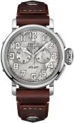 Zenith Herreur 05.2430.4069-17.I011 Pilot Sølvfarvet/Læder Ø45 mm