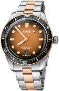 Oris Herreur 01 733 7707 4356-07 8 20 17 Diving Brun/Stål Ø40 mm
