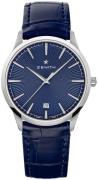 Zenith Herreur 03.3100.670-02.C922 Elite Classic Blå/Gummi Ø40.5 mm