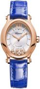 Chopard Dameur 275362-5001 Happy Sport Sølvfarvet/Læder Ø29 mm
