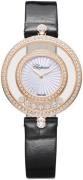 Chopard Dameur 209426-5201 Happy Diamonds Sølvfarvet/Læder Ø32 mm