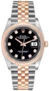 Rolex Dameur 126231-0019 Datejust 36 Sort/18 karat rosa guld Ø36 mm