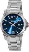 Longines Herreur L3.760.4.96.6 Conquest Blå/Stål Ø43 mm