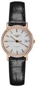 Longines Dameur L4.378.9.12.4 Elegant Hvid/Læder Ø27.2 mm