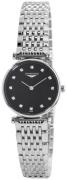Longines Dameur L4.209.4.58.6 Grande Classique Sort/Stål Ø24 mm