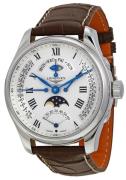 Longines Herreur L2.739.4.71.3 Master Sølvfarvet/Læder Ø44 mm